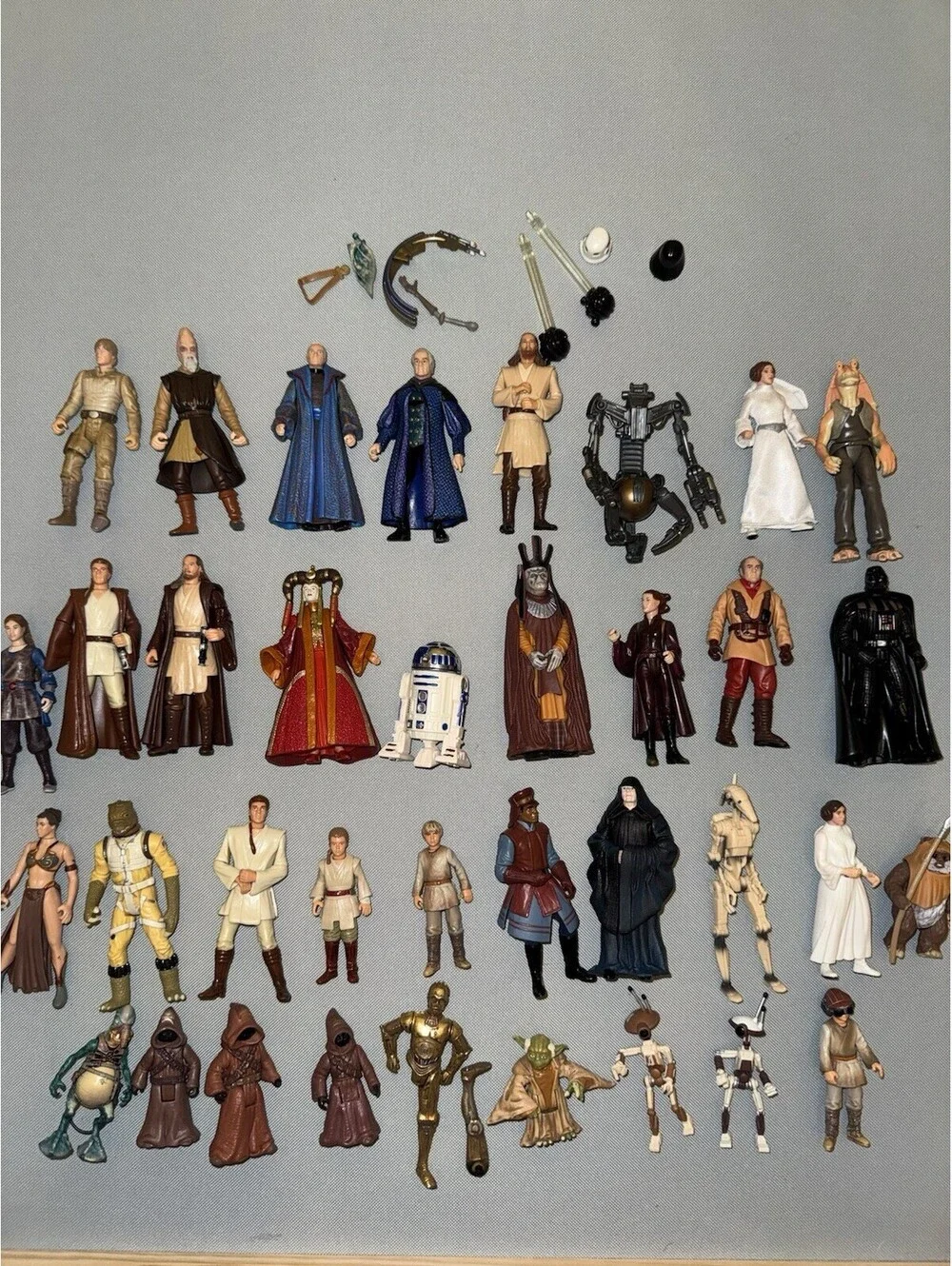 Huge Star Wars Figure Lot 36 Figures + random accessories 1997-1999 years Hasbro